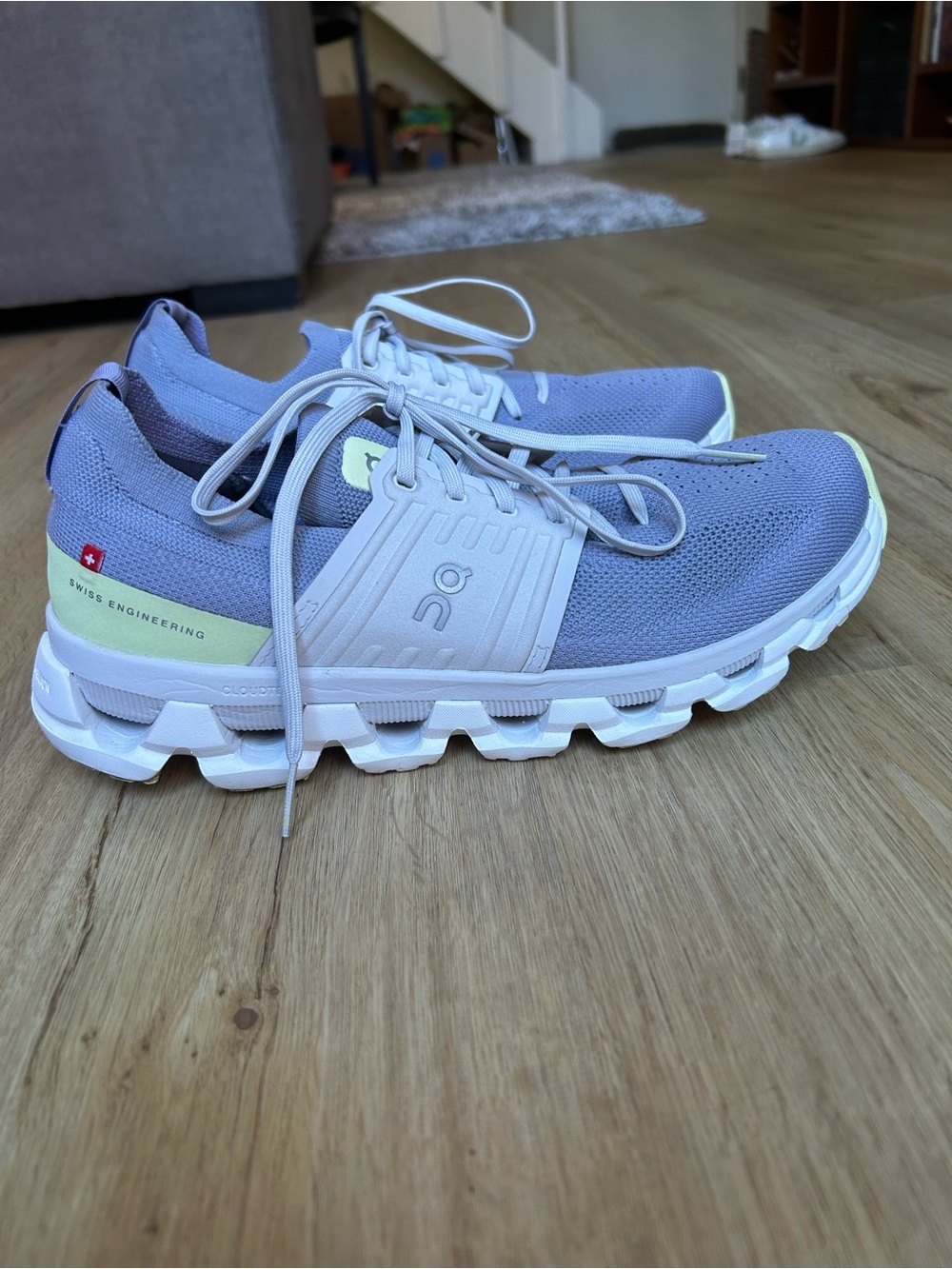 On Running CloudSwift 3 Running Shoes in Nimbus and yellow - Picture 3 of 5